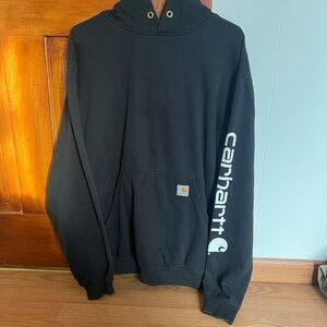 Carhartt Black Pullover with Sleeve Logo